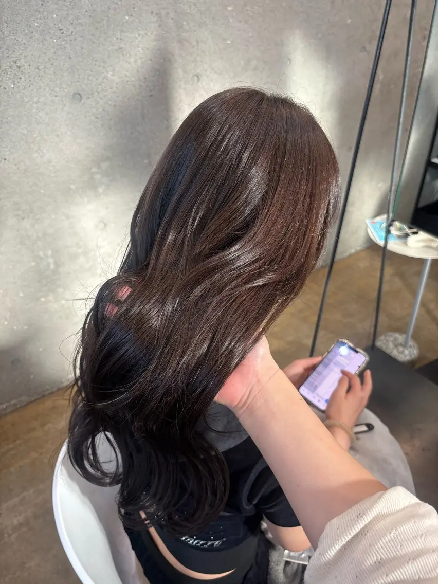 ロング カラー ヘアカラー 🫧透明感カラー/ うる艶カラー/すみれのヘアスタイル