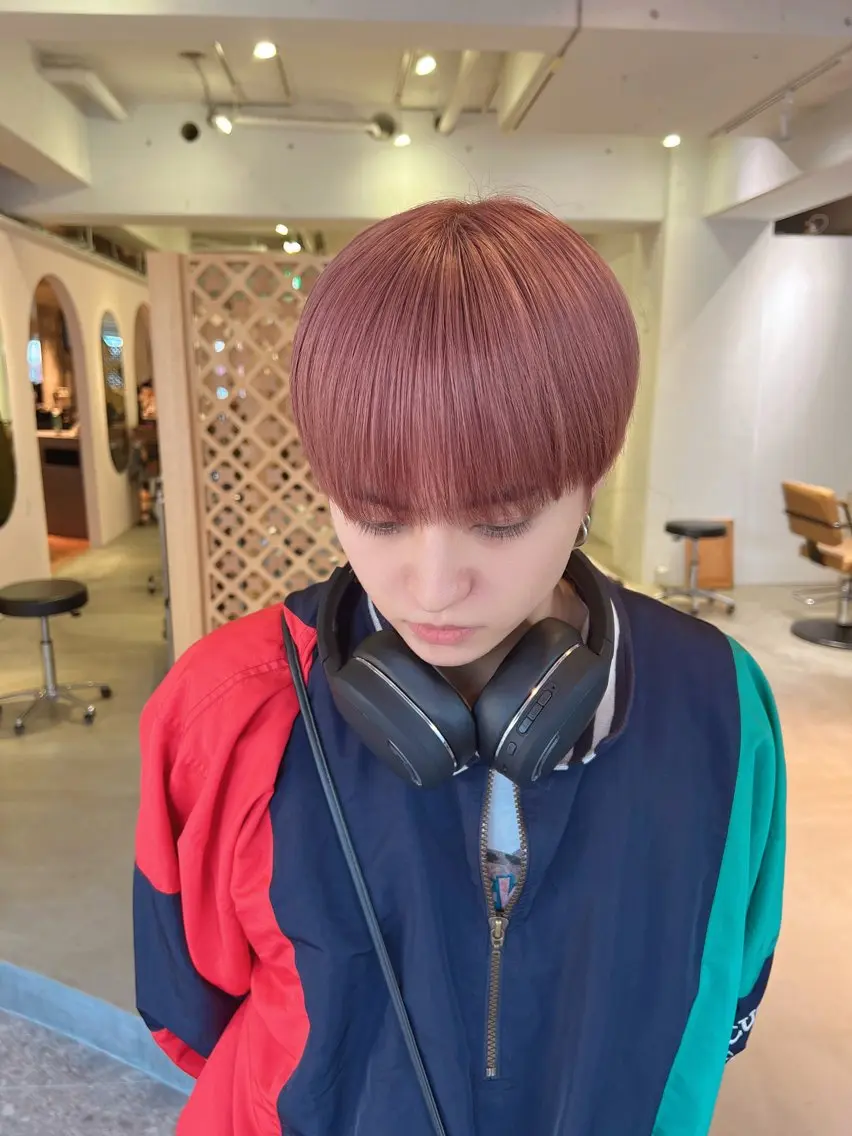ショート カラー メンズ メンズブリーチ ブリーチ ブリーチなしカラー ヘアカラー トリートメント 是非可愛くさせて ください🩷sakiのヘアスタイル