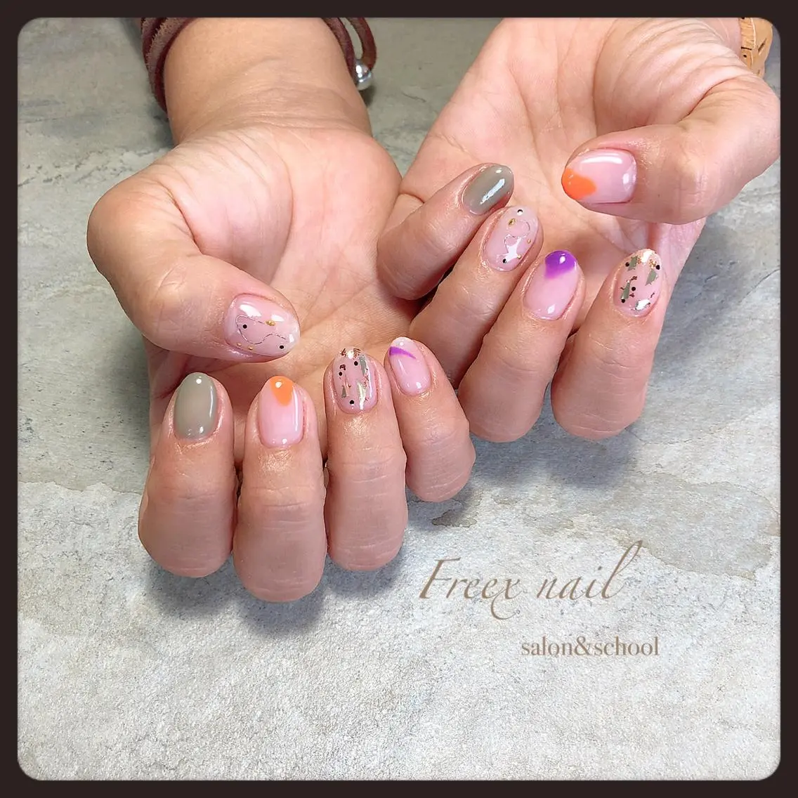 ネイル 持ち込み freex nail /ニュアンス/個性派のネイルデザイン