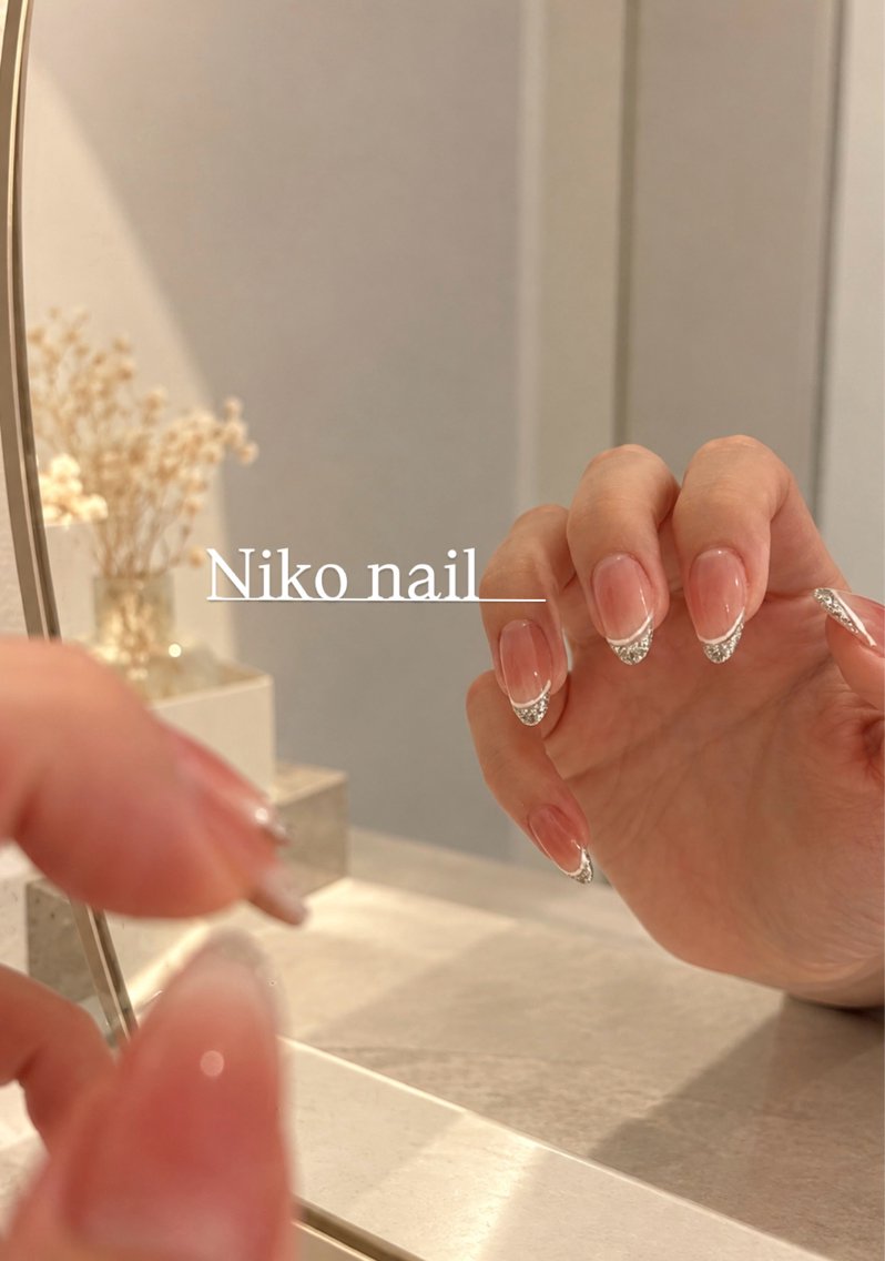 ネイル チークネイル 長さ出し フットネイル フレンチネイル ジェルネイル NIKO NAIL 柏のネイルデザイン