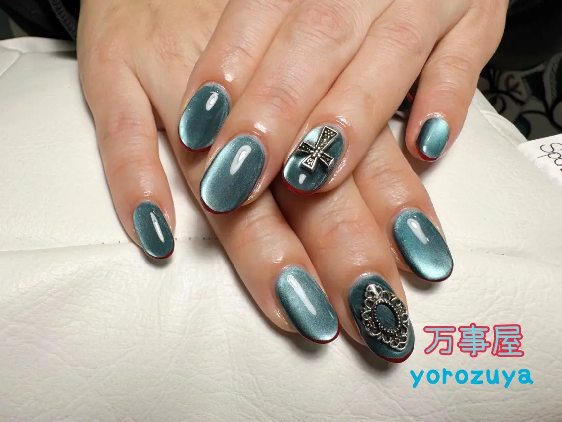 ネイル マグネットネイル ハンドネイル ☆ YOROZUYA..のネイルデザイン