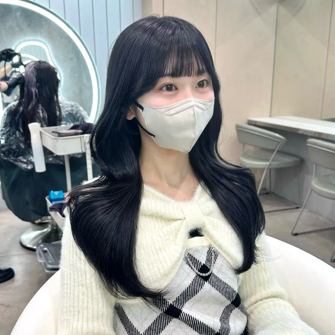 ミディアム ブリーチなしW🎀 髪質改善/はのんのヘアスタイル
