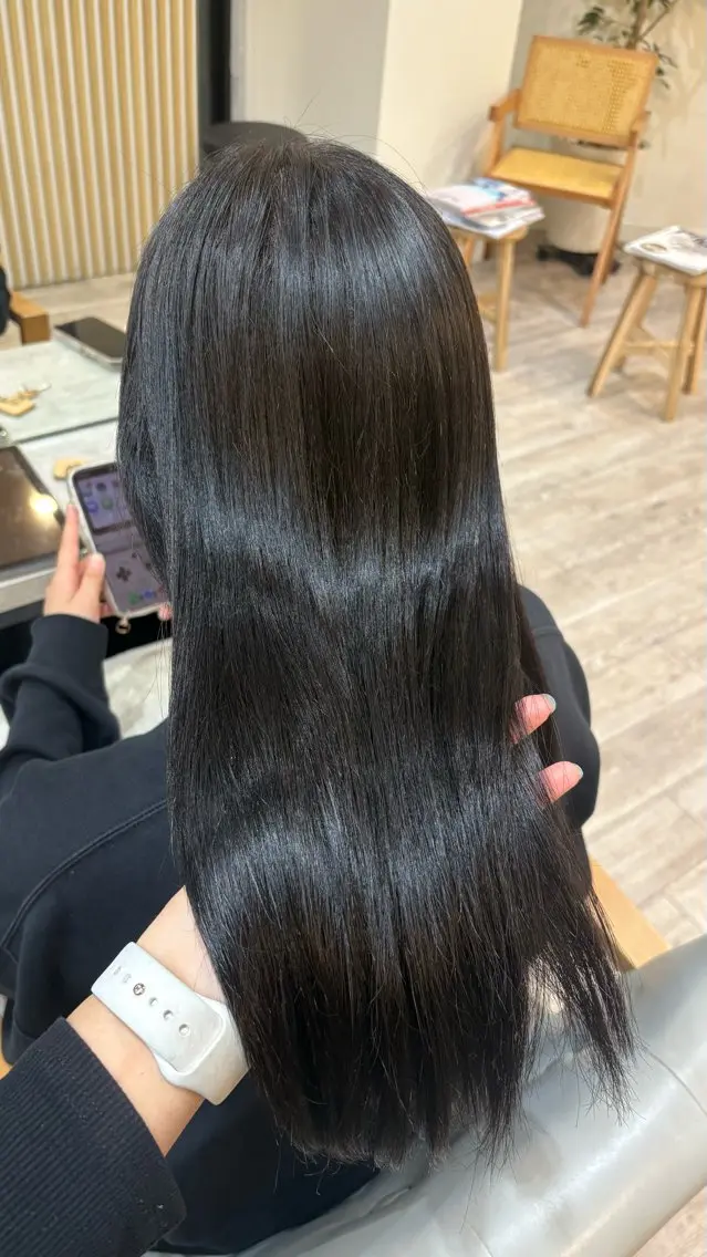 ロング ヘアカラー トリートメント 大木 唯月のヘアスタイル