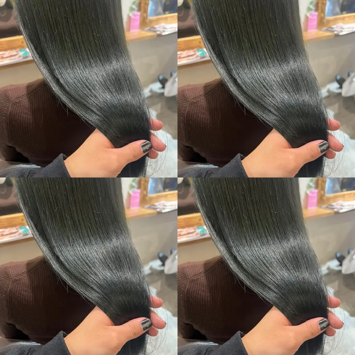 ロング カラー 黒髪 ブルーカラー ブルーブラック 髪質改善 店長✨髪質改善✖️ 透明感カラー／純大のヘアスタイル