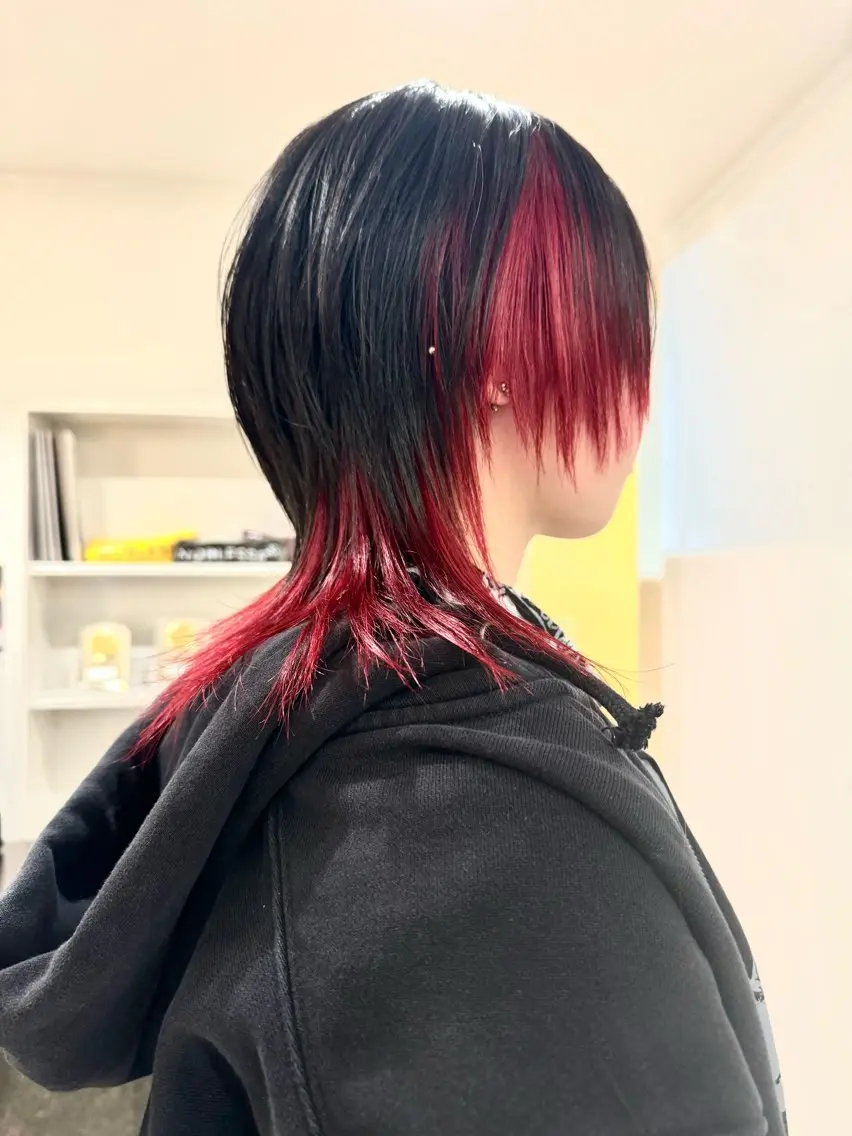 ショート カラー インナーカラー ショートヘア ウルフカット カット ヘアカラー トリートメント ハイトーン/レイヤー /ウルフ⭐️永田⭐️のヘアスタイル