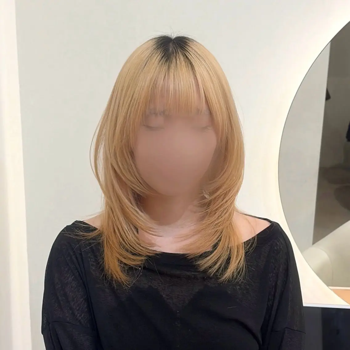 ミディアム nagisa 🎀 ハイトーン 髪質改善のヘアスタイル