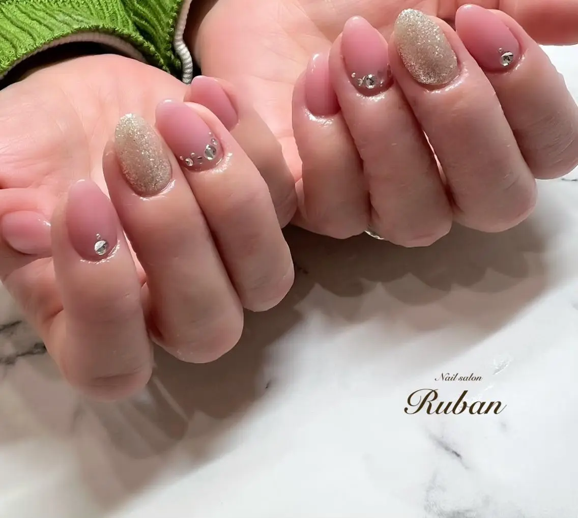 ネイル 入学式 卒業式 シンプルネイル Nail salon Rubanのネイルデザイン