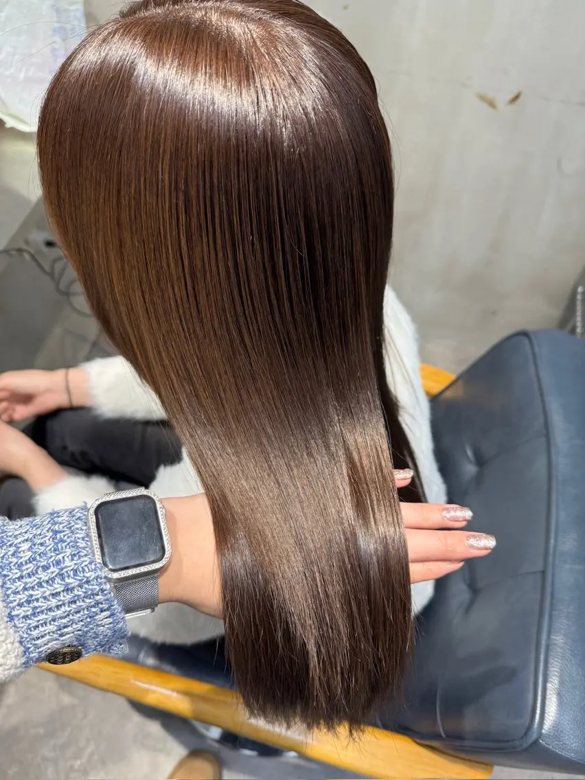 ロング カラー カット ヘアカラー トリートメント newi梅田🫧韓国 ヘア🫧sakiのヘアスタイル