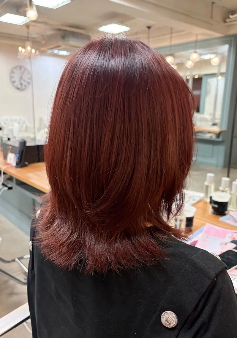 ミディアム レイヤー×透明感 カラー🤍MAOのヘアスタイル