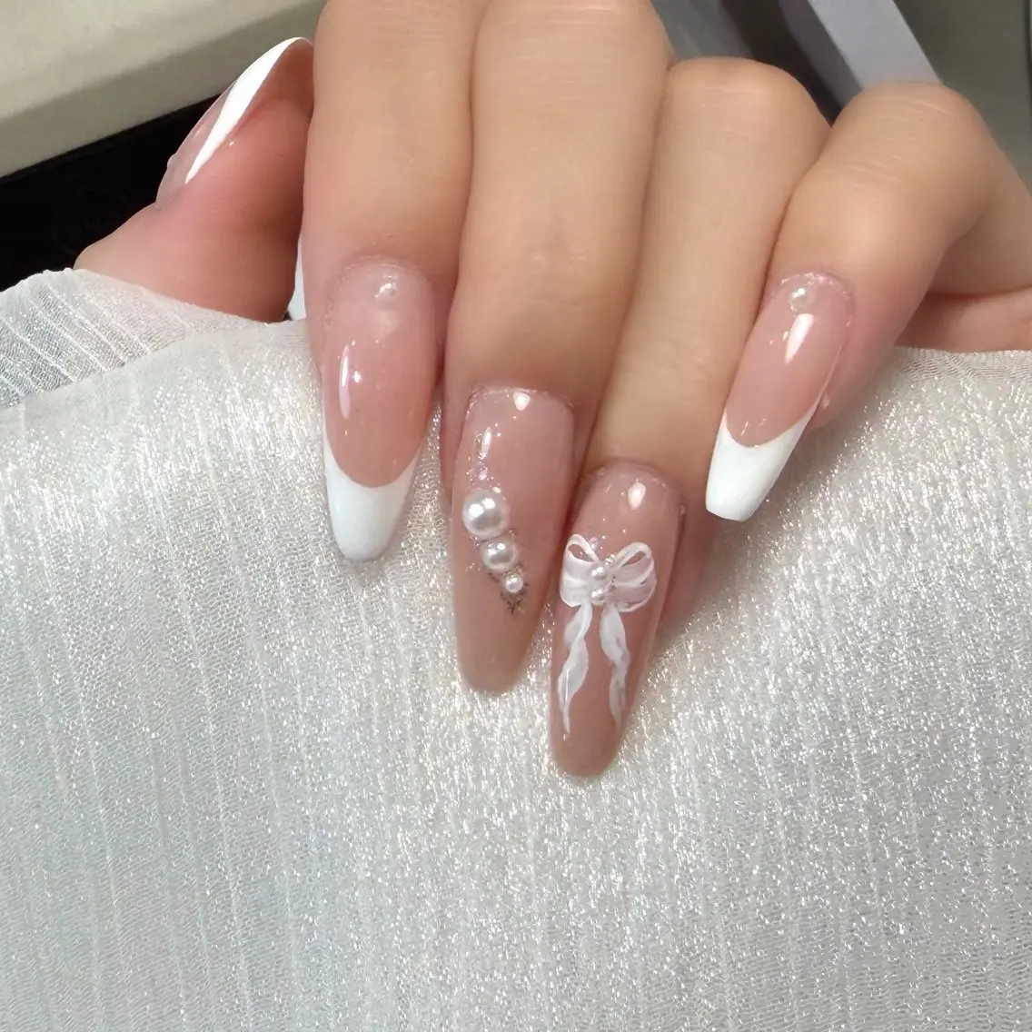 長さ出しシンプルデザイン🩵持ち込みデザイン相談可の写真