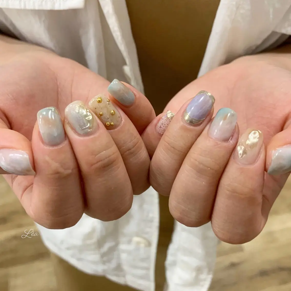 ネイル ジェルネイル 持ち込み パラジェル ソフトジェル Léa nailのネイルデザイン