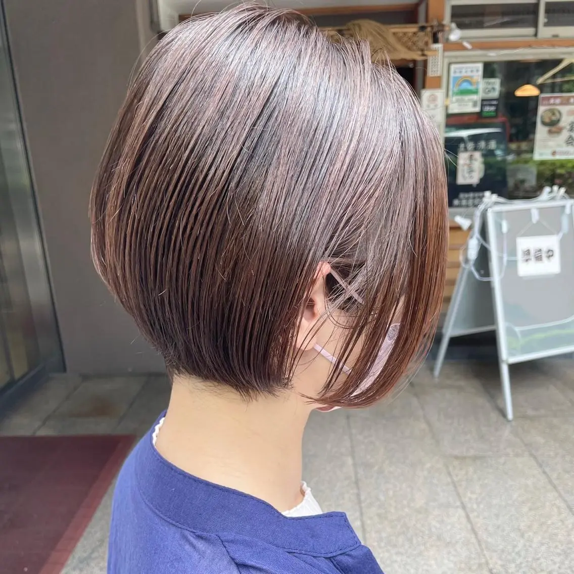 ショート カラー ボブ ショートヘア 透けるbrown カラー🎗♡yukaのヘアスタイル