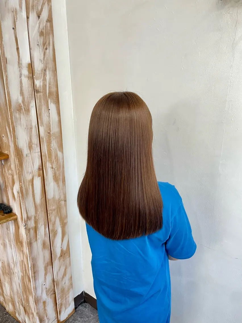 ロング カラー ベージュカラー カット ヘアカラー トリートメント SFIDA みつえのヘアスタイル
