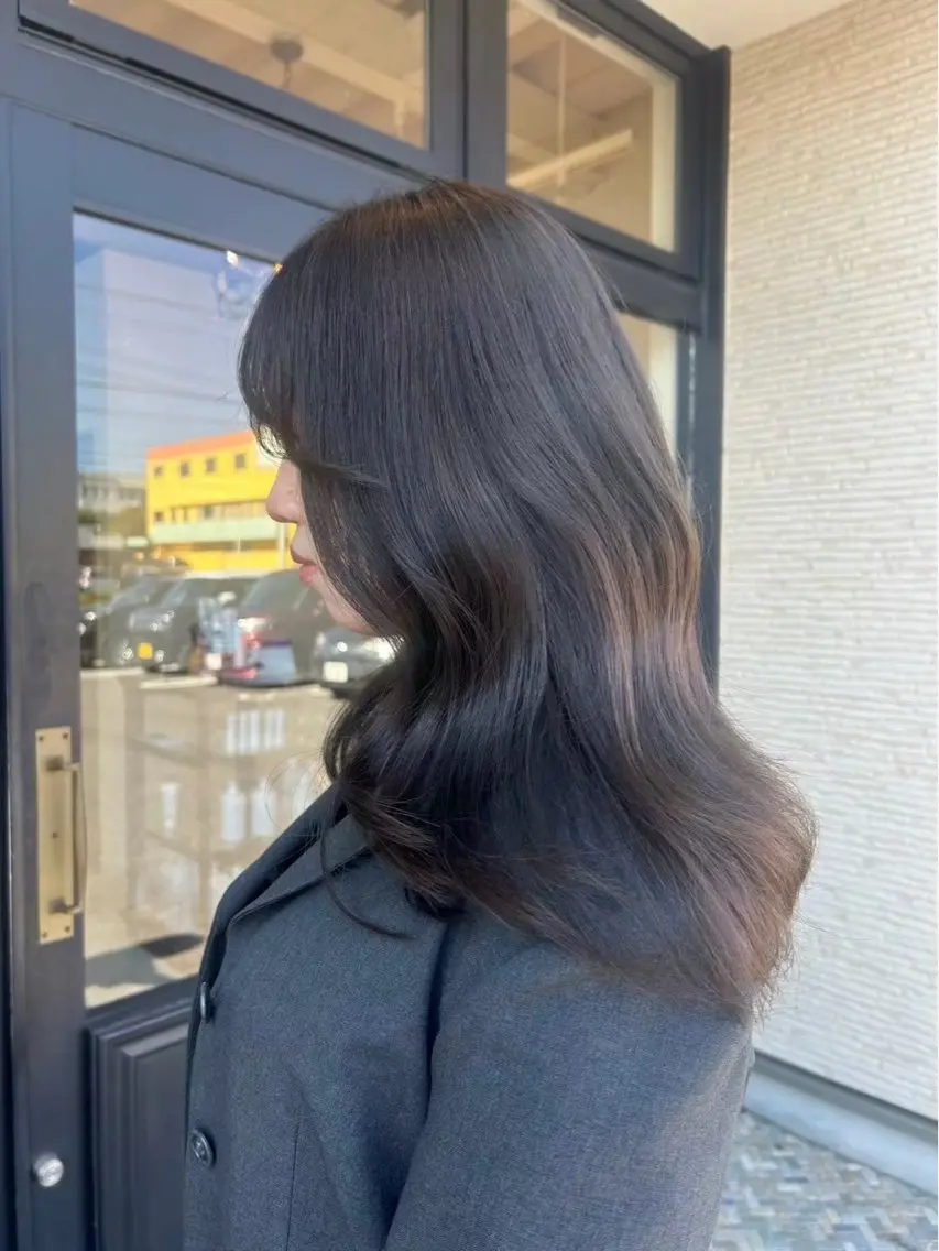 カラー 透明感カラー 藤原 ゆあのヘアスタイル