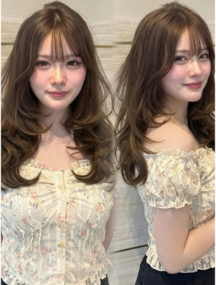 ロング カラー ヘアアレンジ ヘアカラー トリートメント 🌿巴結生🌱大宮 ミルクティーベージュのヘアスタイル