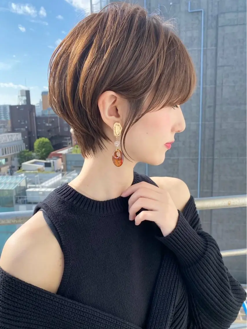 ショート カラー パーマ ショートヘア 平川 一真のヘアスタイル