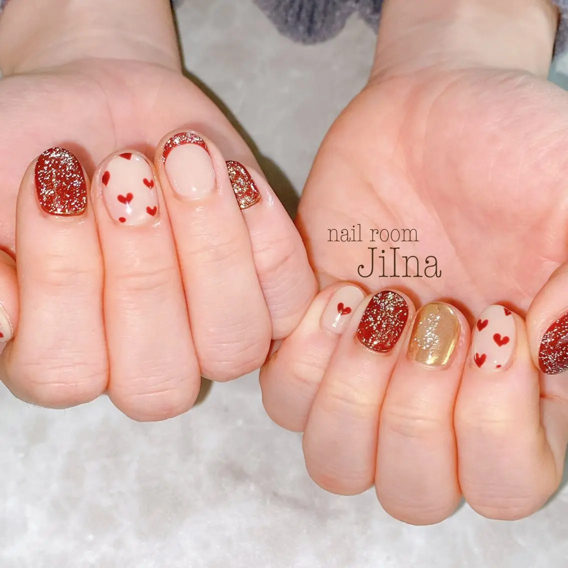ネイル 持ち込み 春ネイル JiIna nailのネイルデザイン