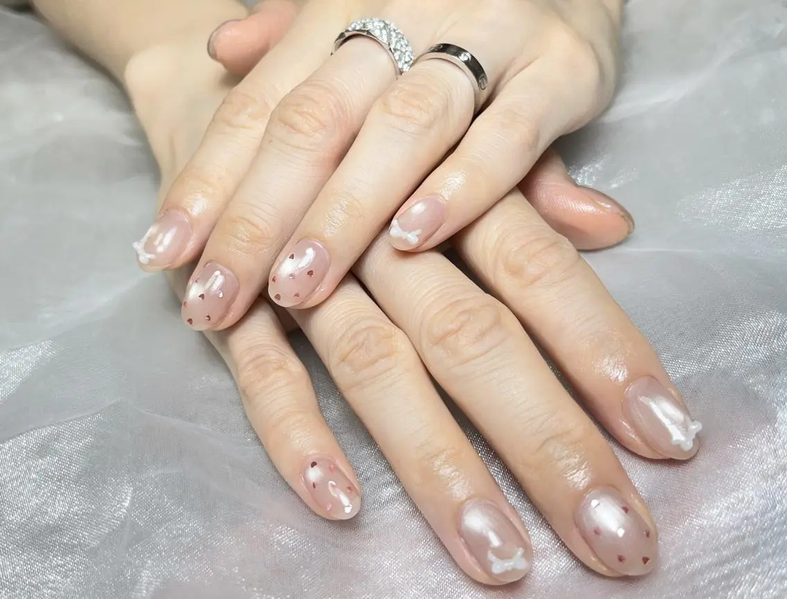 ネイル ブラウン 長さ出し フットネイル フレンチネイル ジェルネイル ハンドネイル ハンドケア NEW NAIL池袋 韓国・ワンホンネイルのネイルデザイン