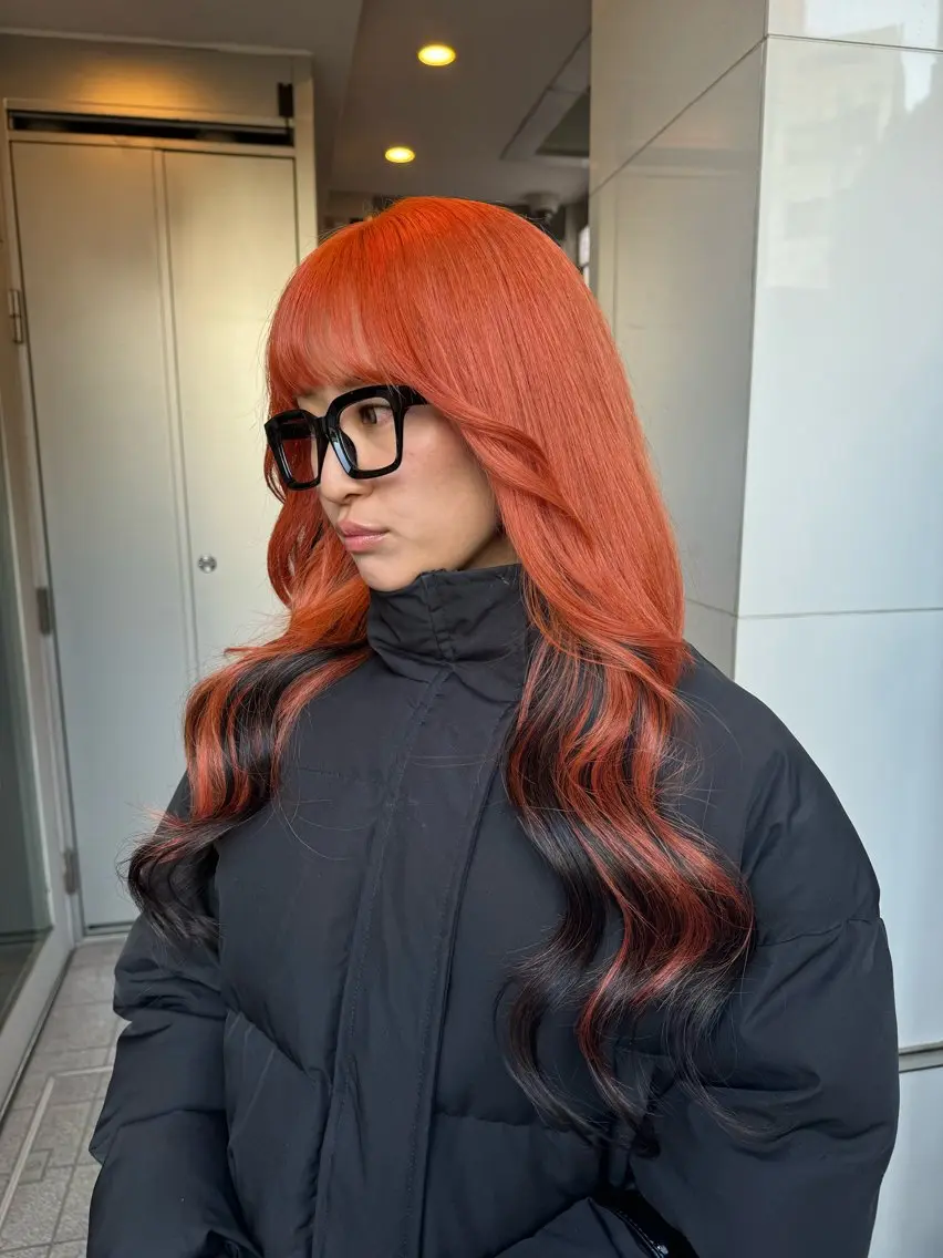 ロング カラー ハイトーン&髪質改善 &韓国エクステ🤎のヘアスタイル