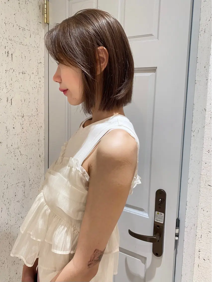 ショート カラー 透明感カラー ハイトーンカラー ヘアカラー トリートメント mai / linoah˚✧のヘアスタイル