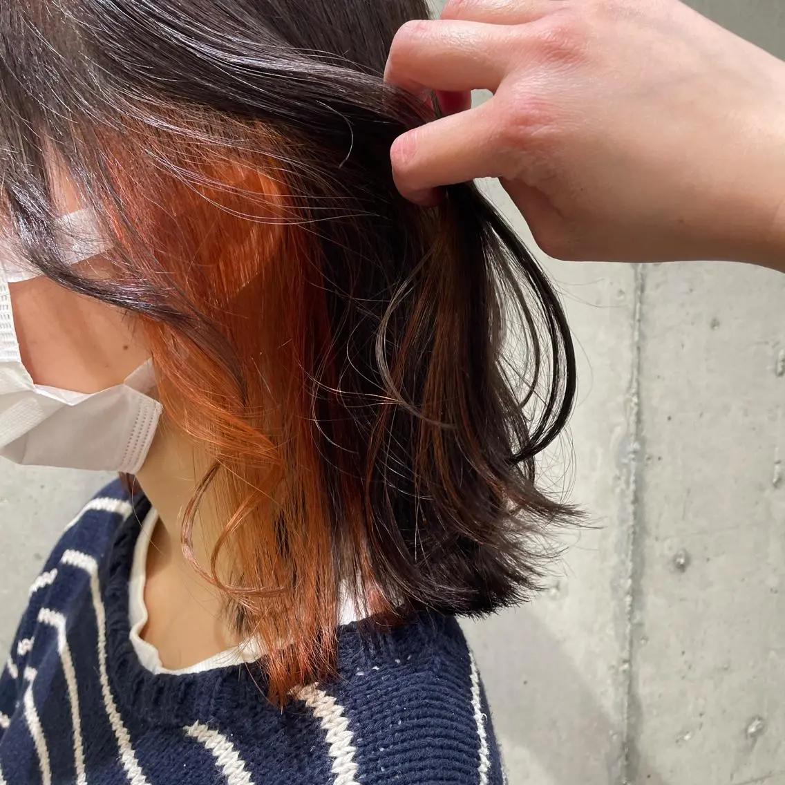 ミディアム カラー 山本 愛永のヘアスタイル