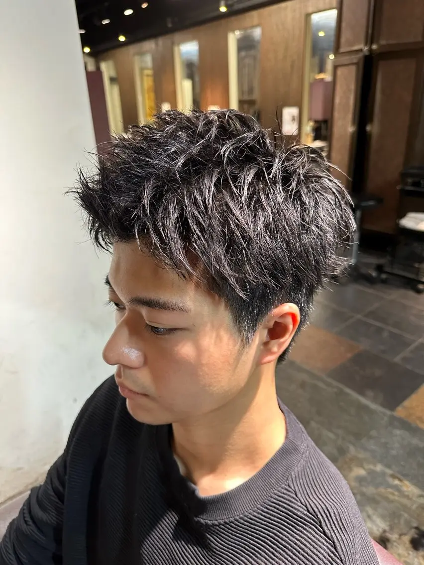 メンズ No.1🔥 men's束感カット&眉カットの写真