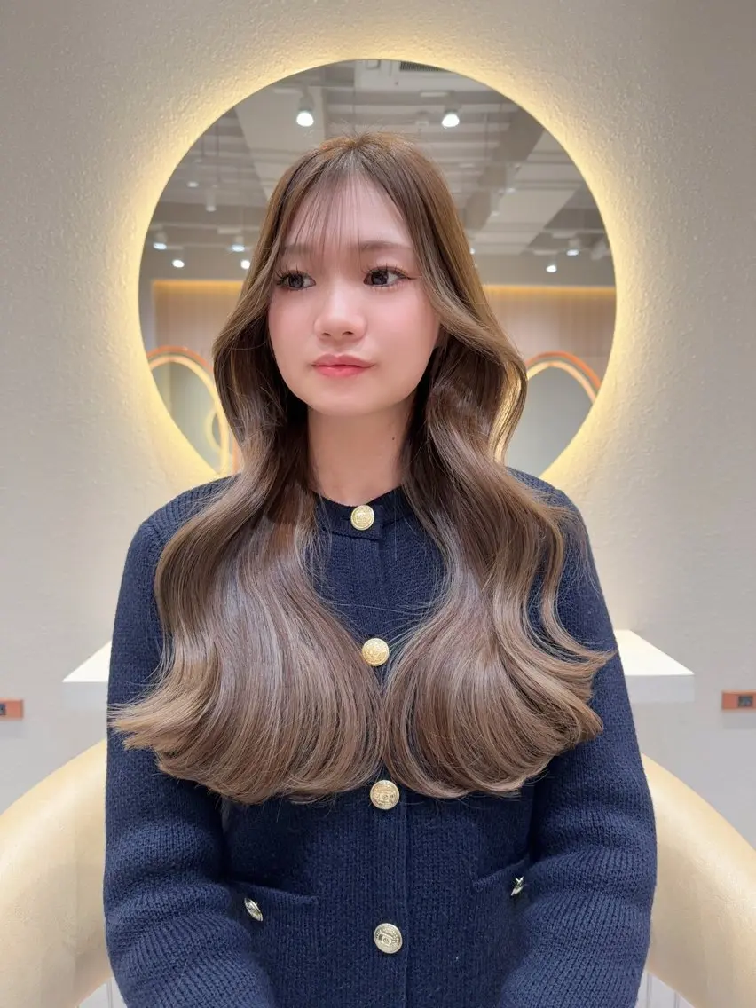 セミロング カラー カット ヘアカラー トリートメント 美髪縮毛矯正✨🫧 レイヤー川村利幸のヘアスタイル