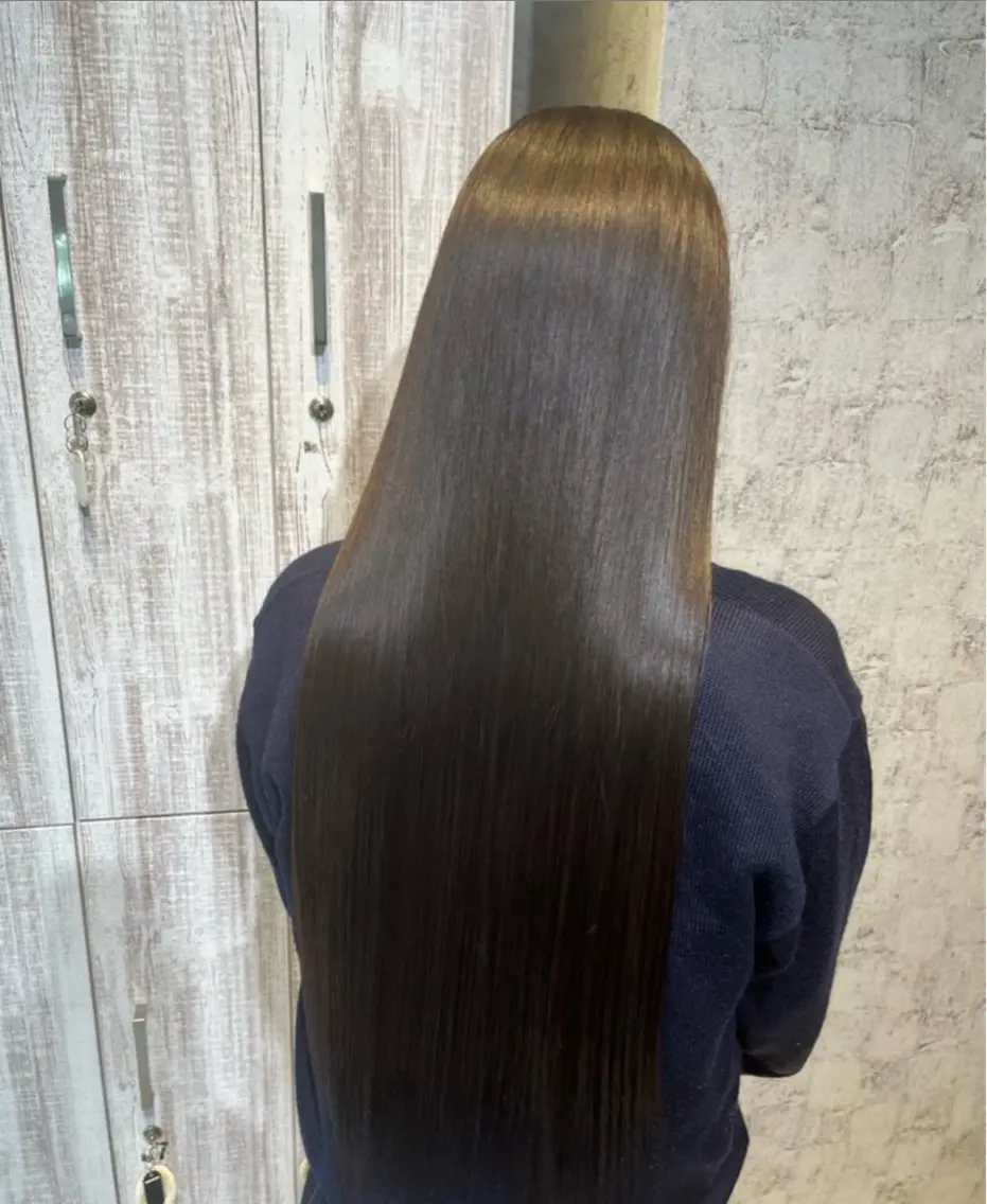 セミロング カラー 縮毛矯正 ✨髪質改善カラー✨ ななみのヘアスタイル