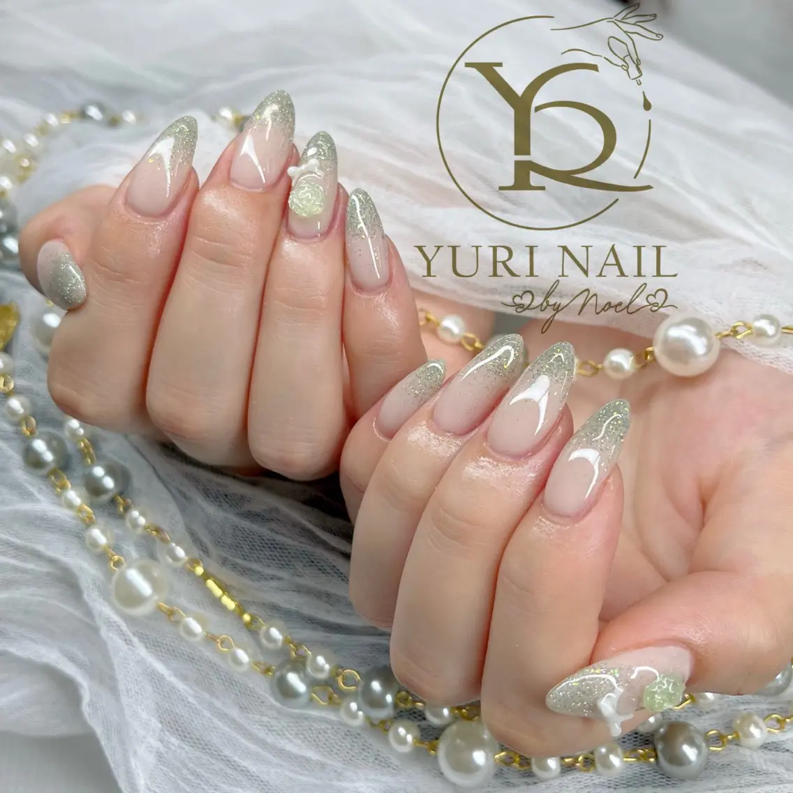 ネイル チークネイル フットネイル フレンチネイル グラデーション キラキラネイル ハンドネイル フットネイル ハンドケア YURI Nail Funabashiのネイルデザイン