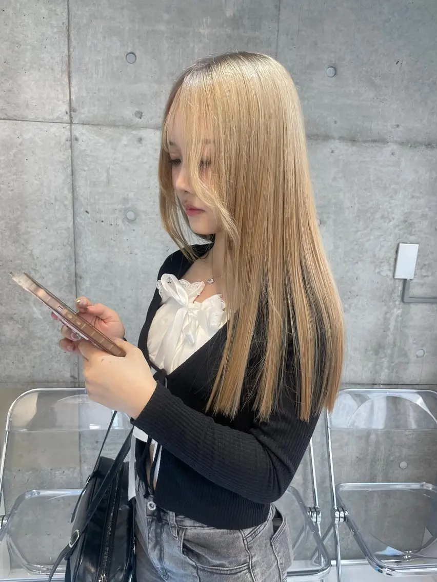 ロング カラー ピンク🎀/ベージ ュ🧸🥞/ユウキのヘアスタイル