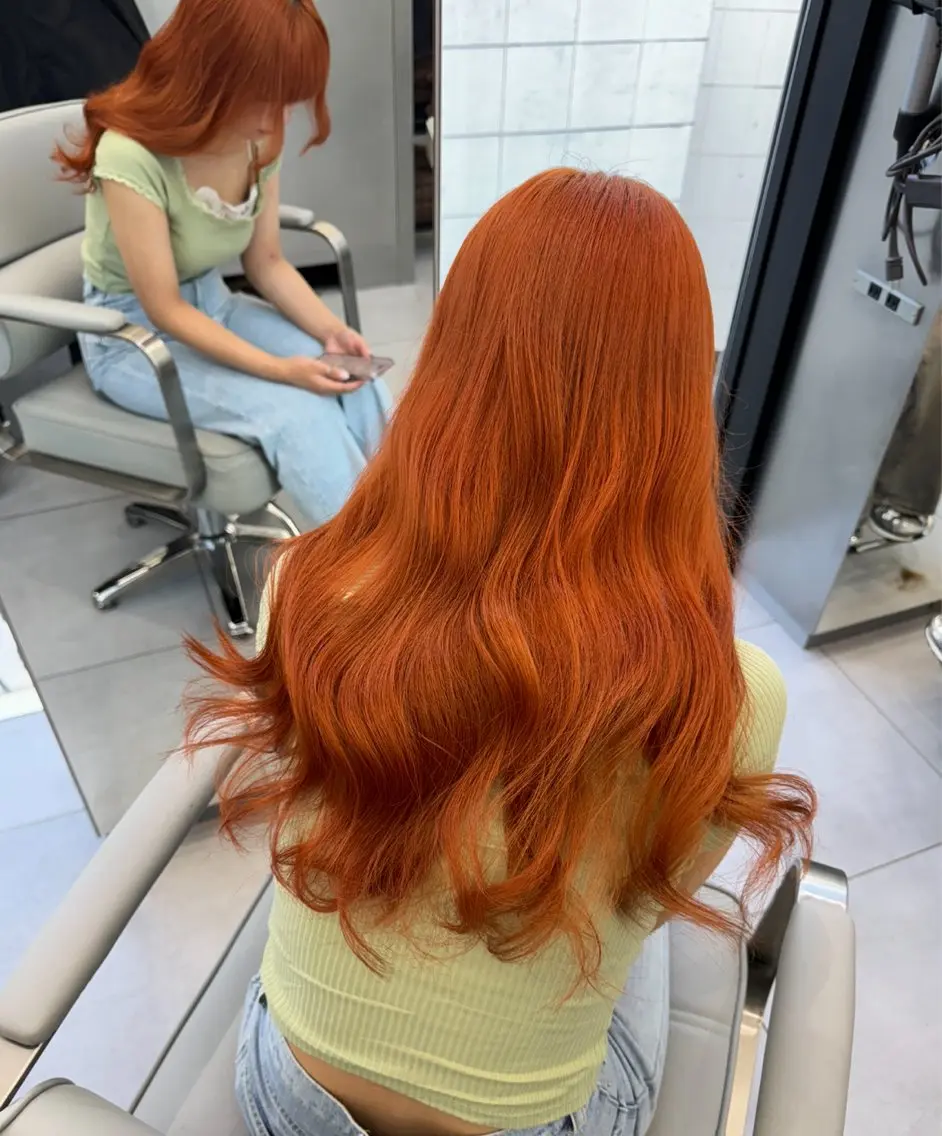 ロング カラー ヘアアレンジ 渋谷のブリーチカラー シェフ🧑‍🍳蓮のヘアスタイル