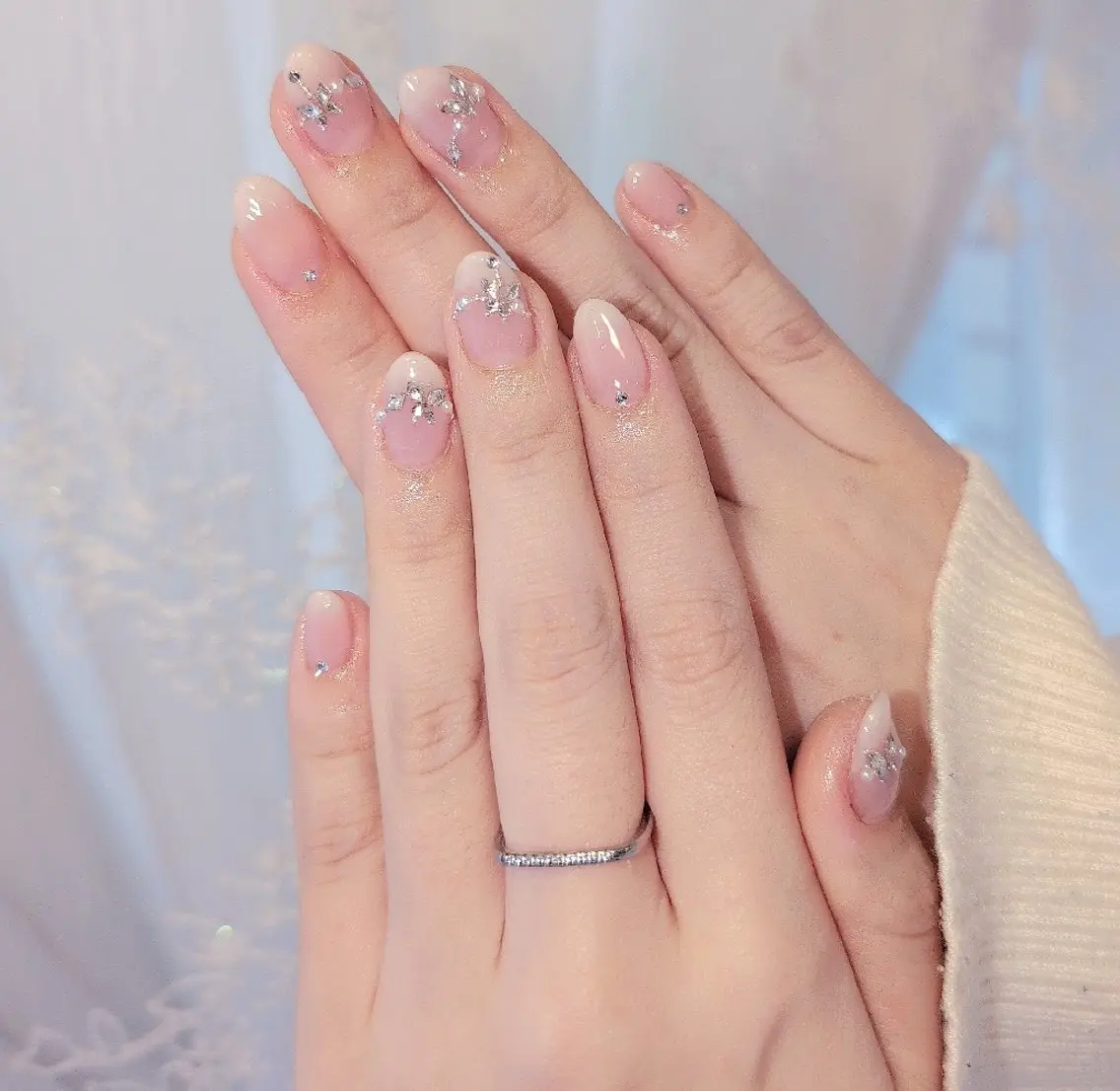 ネイル 長さ出し ジェルネイル 韓国ネイル マグネットネイル ニュアンスネイル ハンドネイル I LOVE ME NAIL.。.:*♡のネイルデザイン