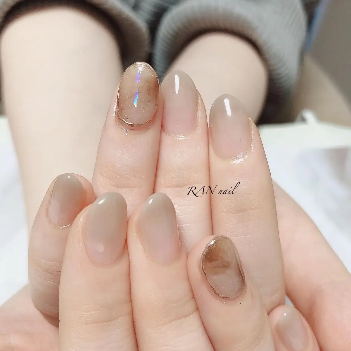 ネイル フレンチネイル ニュアンスネイル オフィスネイル シンプルネイル 春ネイル ハンドネイル フットネイル RAN nailのネイルデザイン