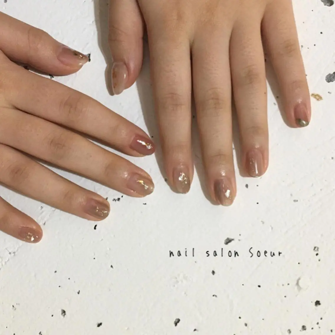 ネイル アートネイル 長さ出し ジェルネイル マットネイル ミラーネイル ハンドネイル nail salon Soeurのネイルデザイン