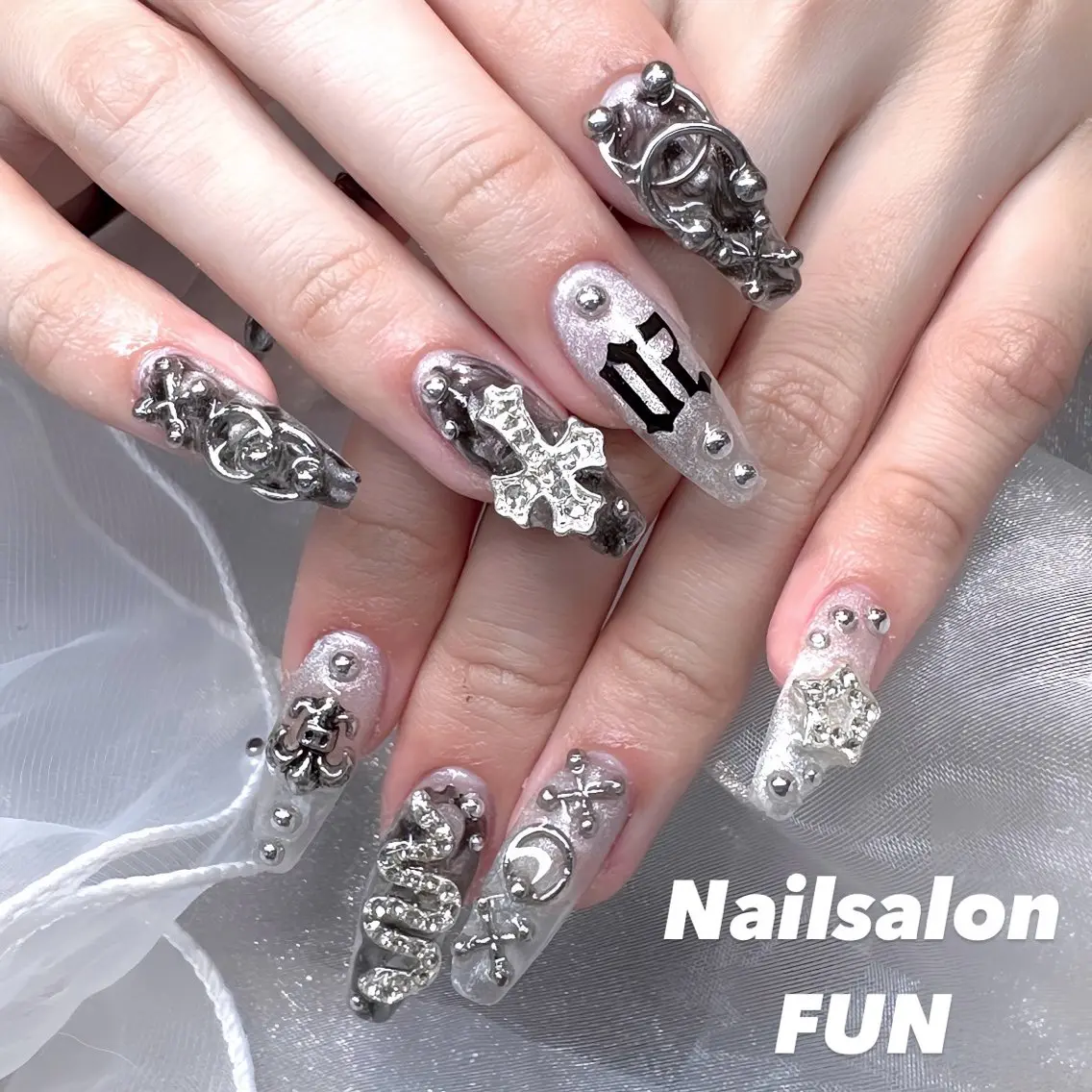 ネイル アートネイル ロングネイル メンズネイル ショートネイル ネイルチップ Nailsalon FUN🌈のネイルデザイン