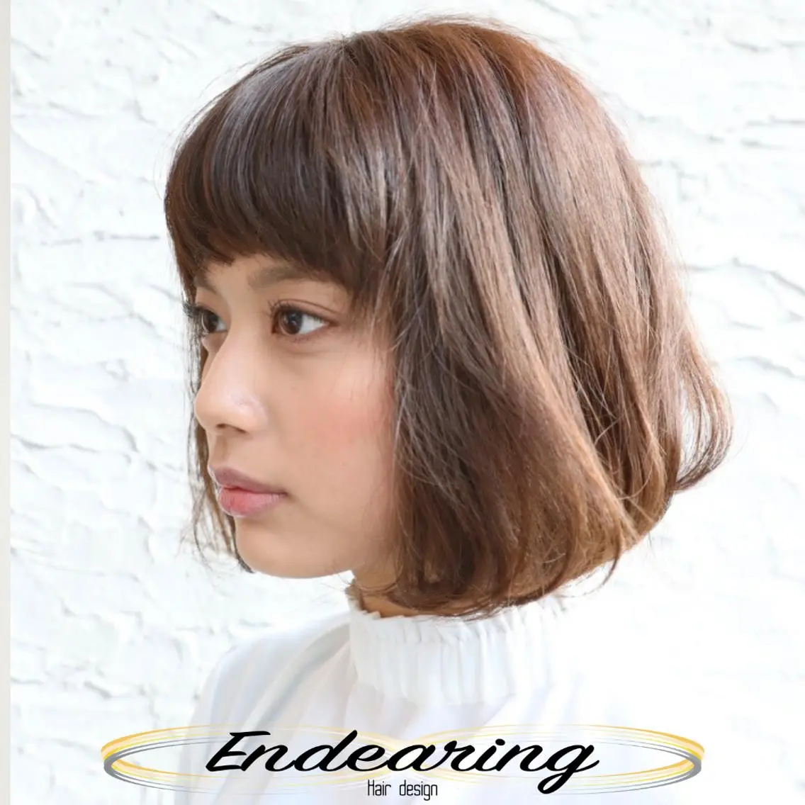 ミディアム ボブ カット ヘアカラー Endearing 銀座/YOKOのヘアスタイル