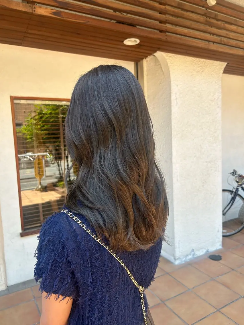 ロング カラー ヘアカラー トリートメント ヘッドスパ putri 川邉 優花のヘアスタイル