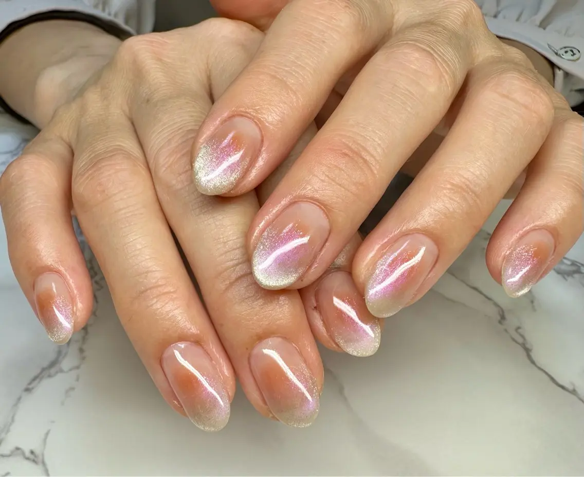 ネイル チークネイル マグネットネイル ニュアンスネイル ワンカラーネイル 夏ネイル Mai’s nailのネイルデザイン