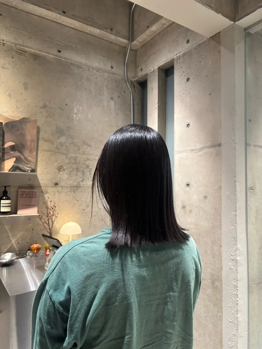 ミディアム 縮毛矯正 艶髪🫧 Suzunaのヘアスタイル
