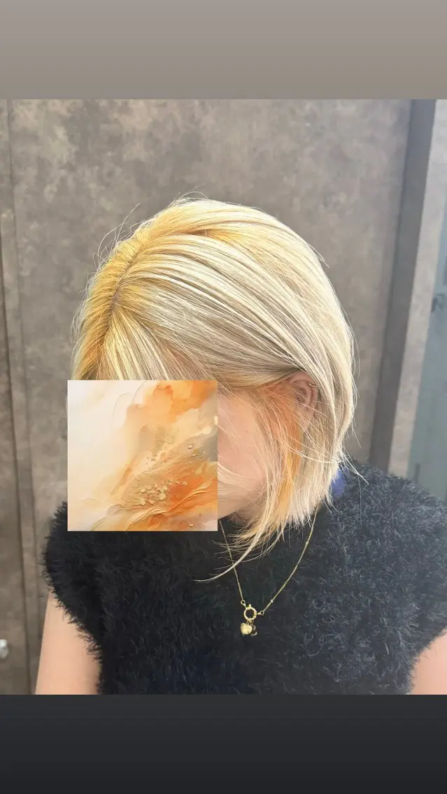ロング カラー ブリーチ ブロンド オレンジ ホワイトブロンド ヘアカラー トリートメント 《ブリーチ/赤み消し /髪質改善》若松良樹のヘアスタイル