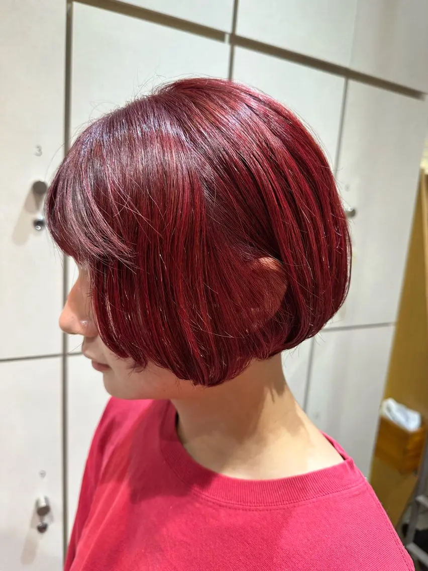 ショート カット ヘアカラー トリートメント 美髪矯正/渡辺 りんのヘアスタイル