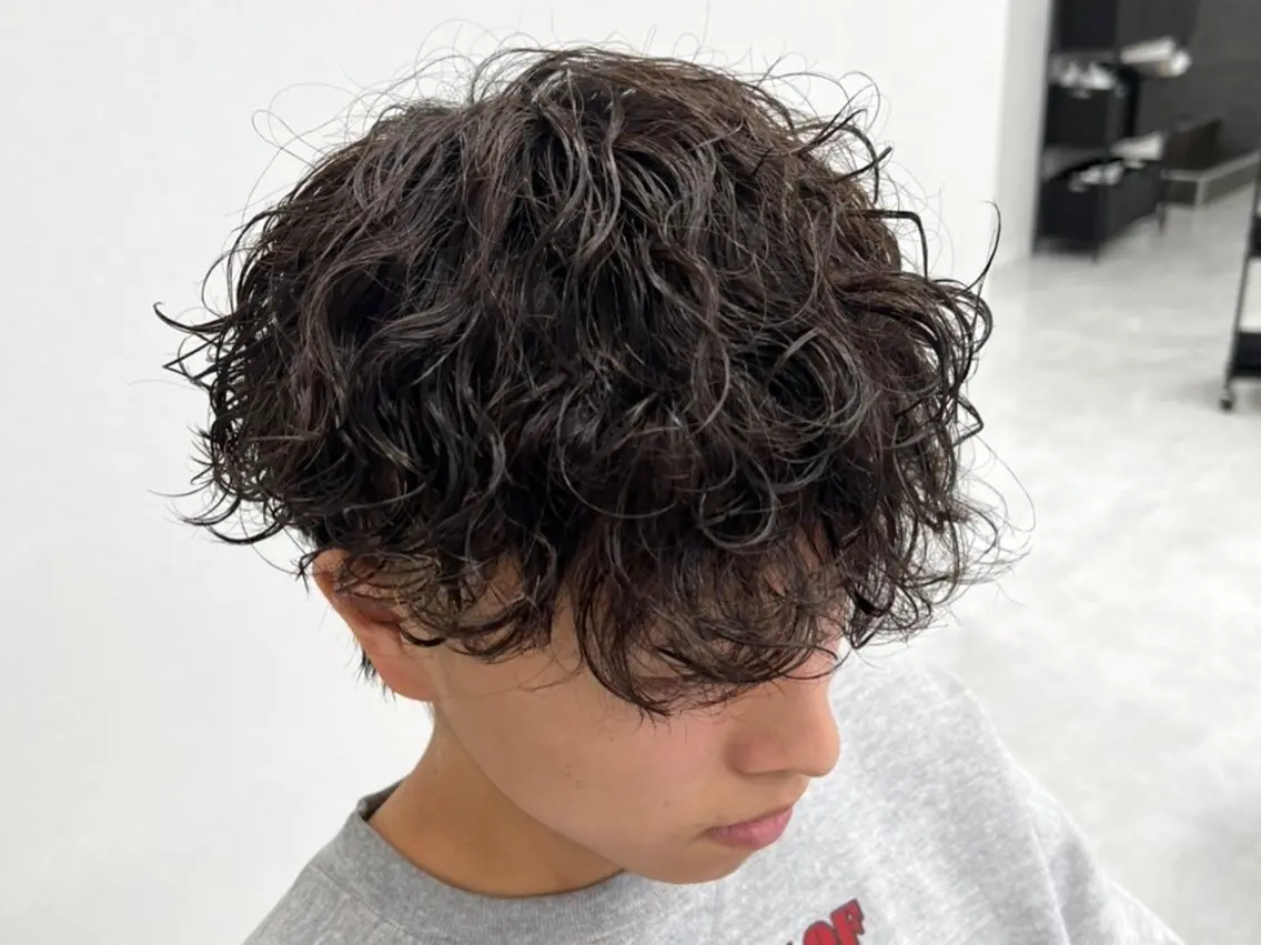 ショート パーマ メンズ カット パーマ ヘアセット 垢抜けメンズパーマ/ だいち先輩のヘアスタイル