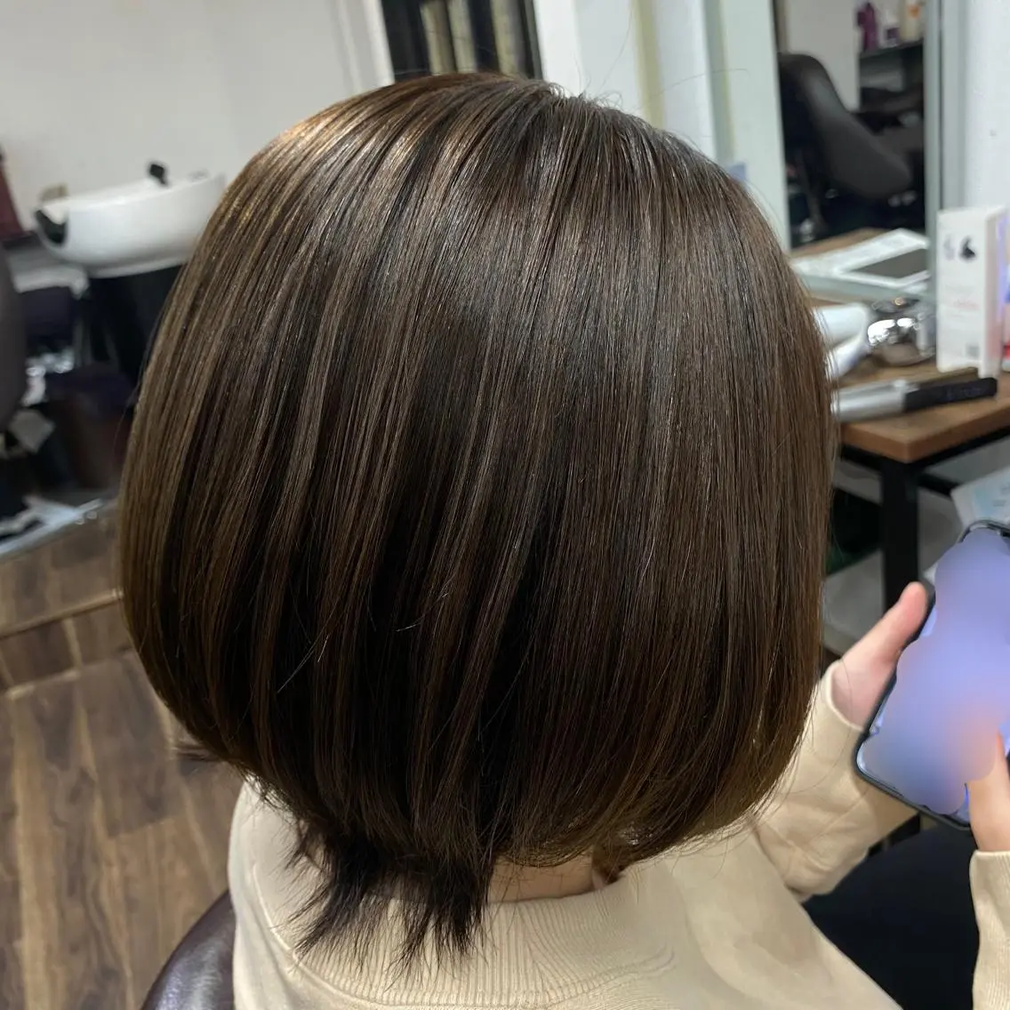 ショート カラー 韓国風ヘア トリートメント ヘアカラー トリートメント 🌟🍒ハイトーン 韓国ヘア/ユウミのヘアスタイル