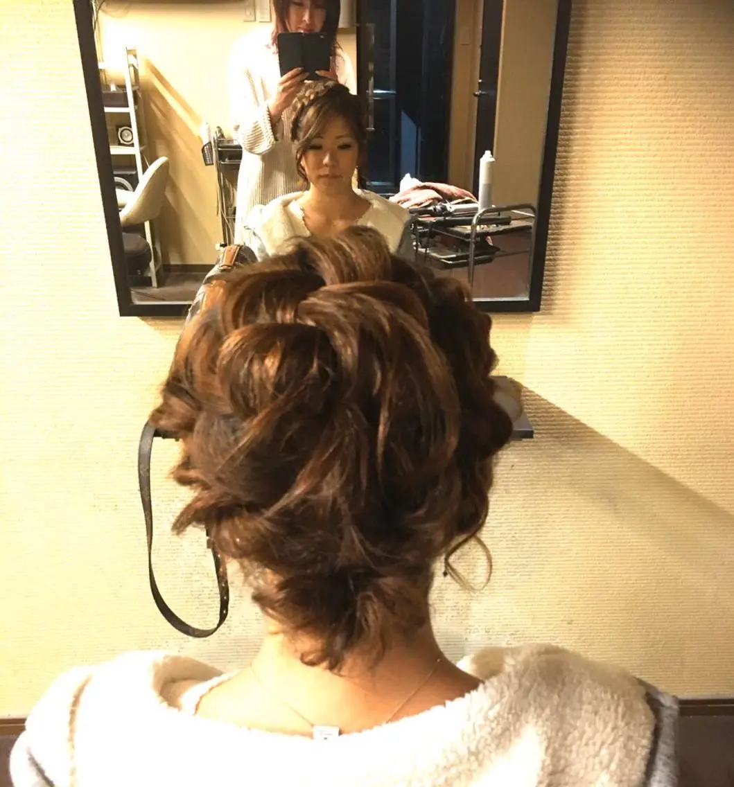 ミディアム ヘアアレンジ セット&メイク RICK trickのヘアスタイル