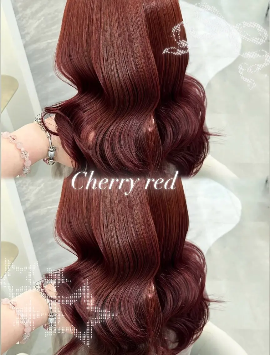 セミロング カラー ヘアアレンジ ピンクカラー レッドカラー ヘアカラー 🩶透明感カラー 池袋/mei🩶のヘアスタイル