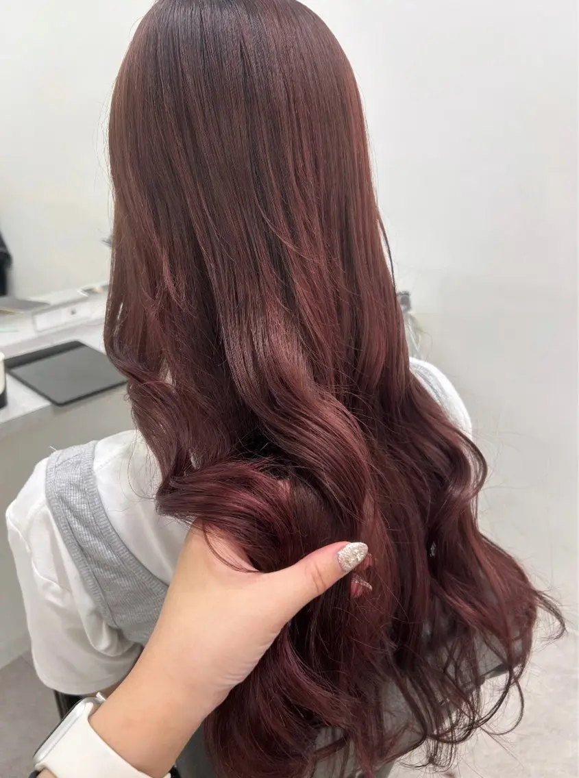 ロング カラー ヘアアレンジ 梅木李奈🕊️ レイヤー/ハイトーンのヘアスタイル