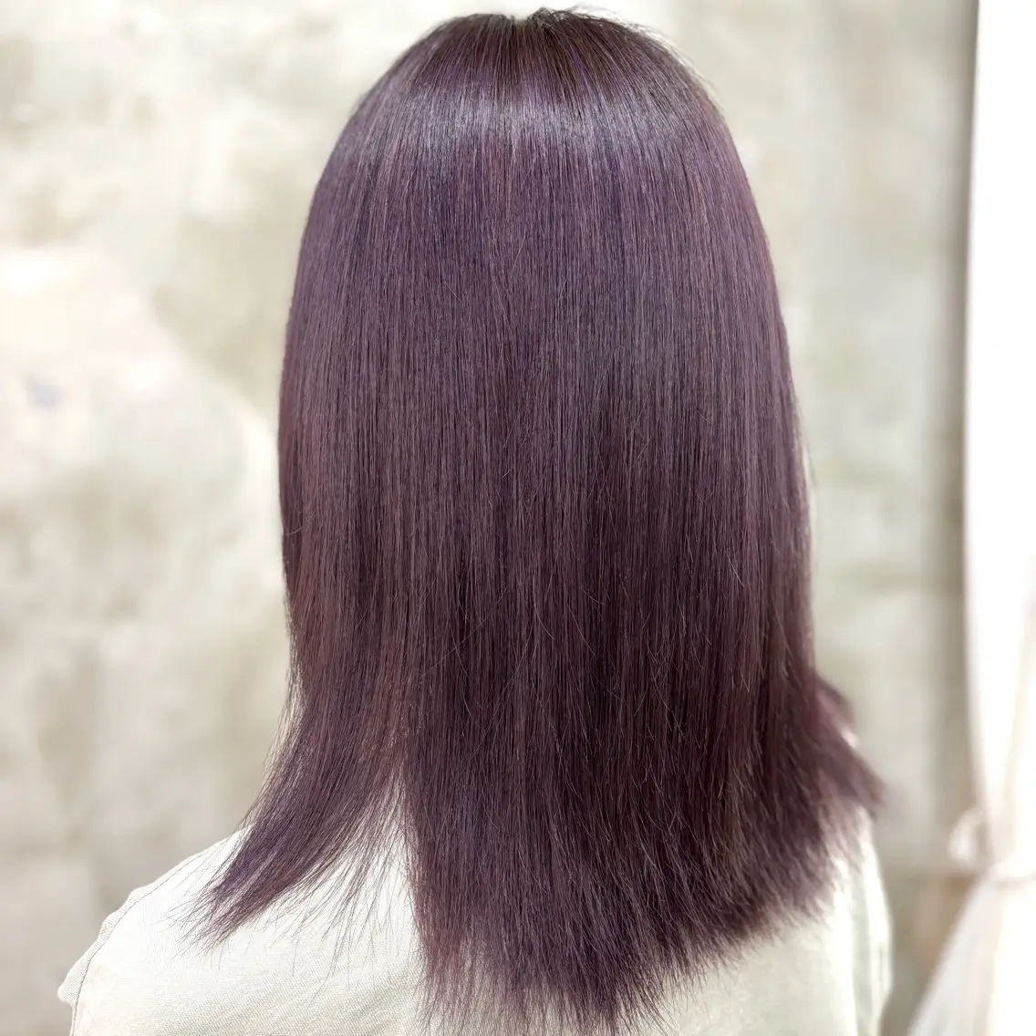 ミディアム カラー ブリーチ ラベンダーカラー ヘアカラー トリートメント 艶髪‎カラー🤍 RIKAのヘアスタイル