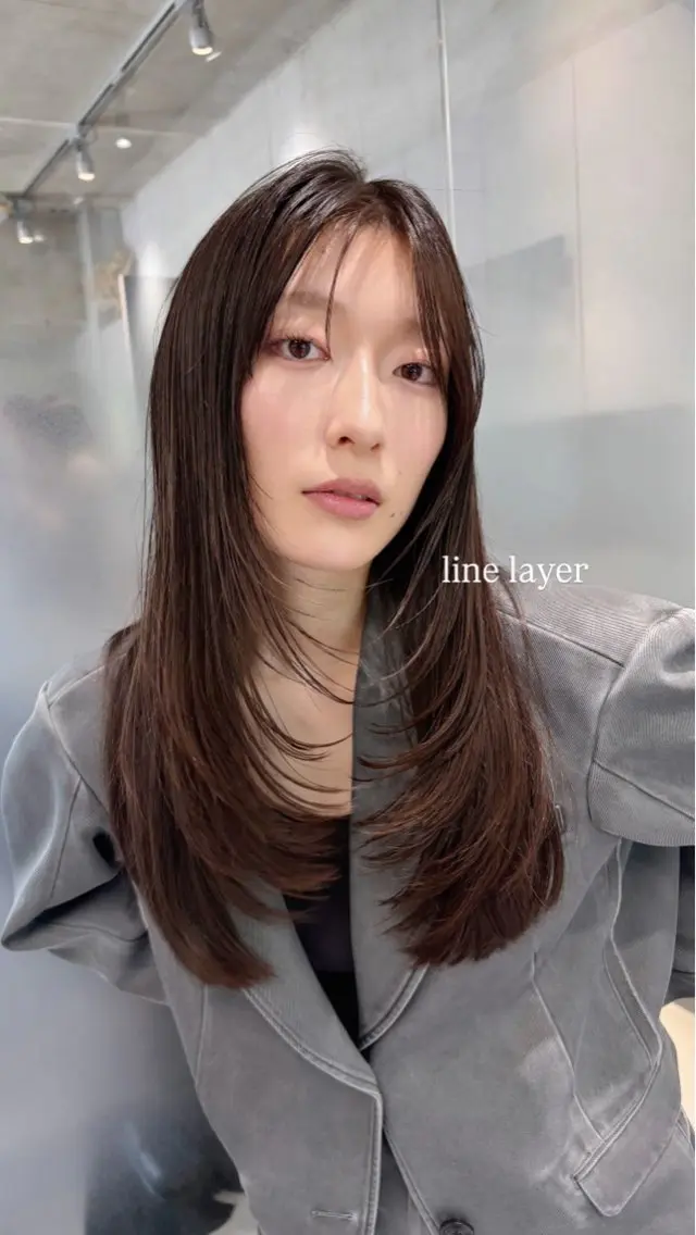 セミロング 表参道レイヤーカット 髪質改善山岸季生のヘアスタイル