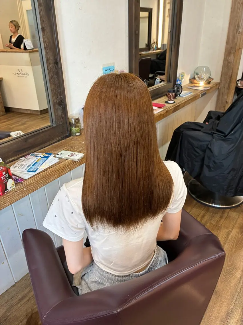 ロング ヘアカラー 阿部 翔一郎/暖色系カラーのヘアスタイル