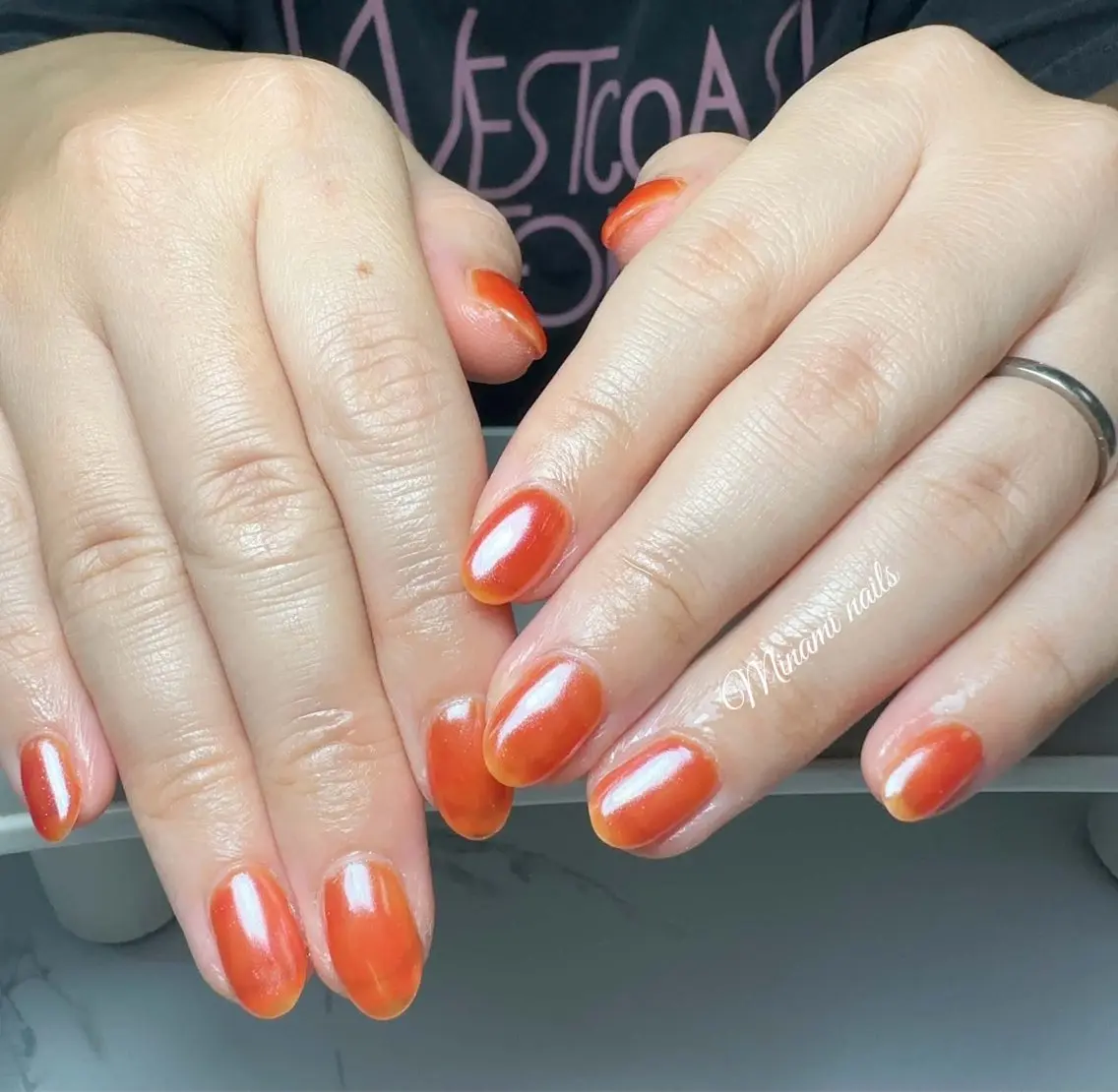 ネイル アートネイル ガーリー キラキラネイル 韓国ネイル マグネットネイル ハンドネイル Minami Nailsのネイルデザイン